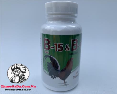 Thuốc Nuôi Gà Đá B15 & B12 Hỗ Trợ Tăng Bo, Nước Máu - Hủ 10 Viên