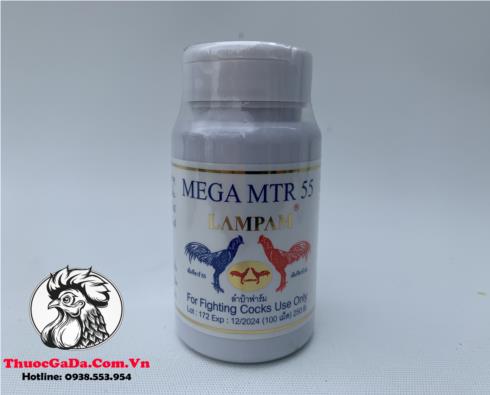 Thuốc Nuôi Gà Đá LAMPAM MEGA MTR 55 Của Thái Lan Bổ Sung Protein, Các Chất Dinh Dưỡng Tốt - 1 Hủ 100 Viên