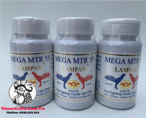 Thuốc Nuôi Gà Đá LAMPAM MEGA MTR 55 Của Thái Lan Bổ Sung Protein, Các Chất Dinh Dưỡng Tốt - 3 Hủ 300 Viên