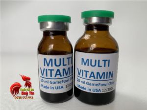 Thuốc Nuôi Gà Đá MultiVitamin Bổ Sung Nhiều Thành Phần Vitamin Phứt Hợp, Gà Mau Sung, Mau Lên Nước Máu - 1 Chai 50ml