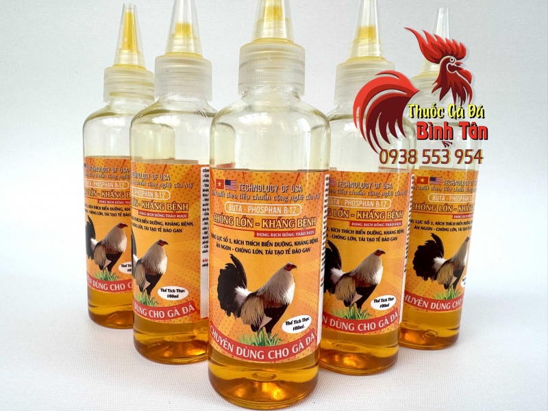 BUTA - PHOSPHAN B-12 Chóng Lớn, Kháng Bệnh (100ml) - Thuốc Gà Đá Bình Tân