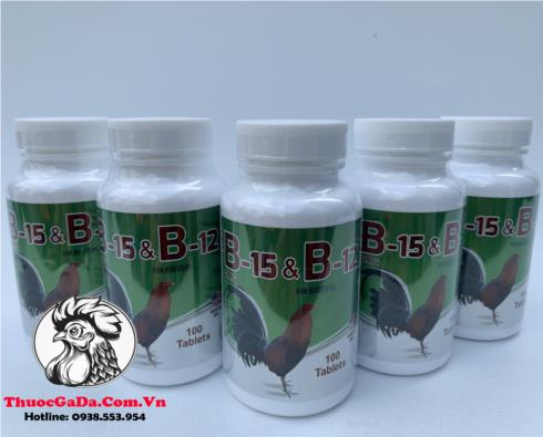 Thuốc Nuôi Gà Đá B15 & B12 Hỗ Trợ Tăng Bo, Nước Máu - Hủ 50 Viên